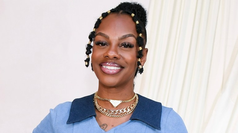 Awww! Jess Hilarious & Her Fiancé Pose Alongside Their Daughter Marley Sky To Celebrate Her 1st Birthday (PHOTOS)