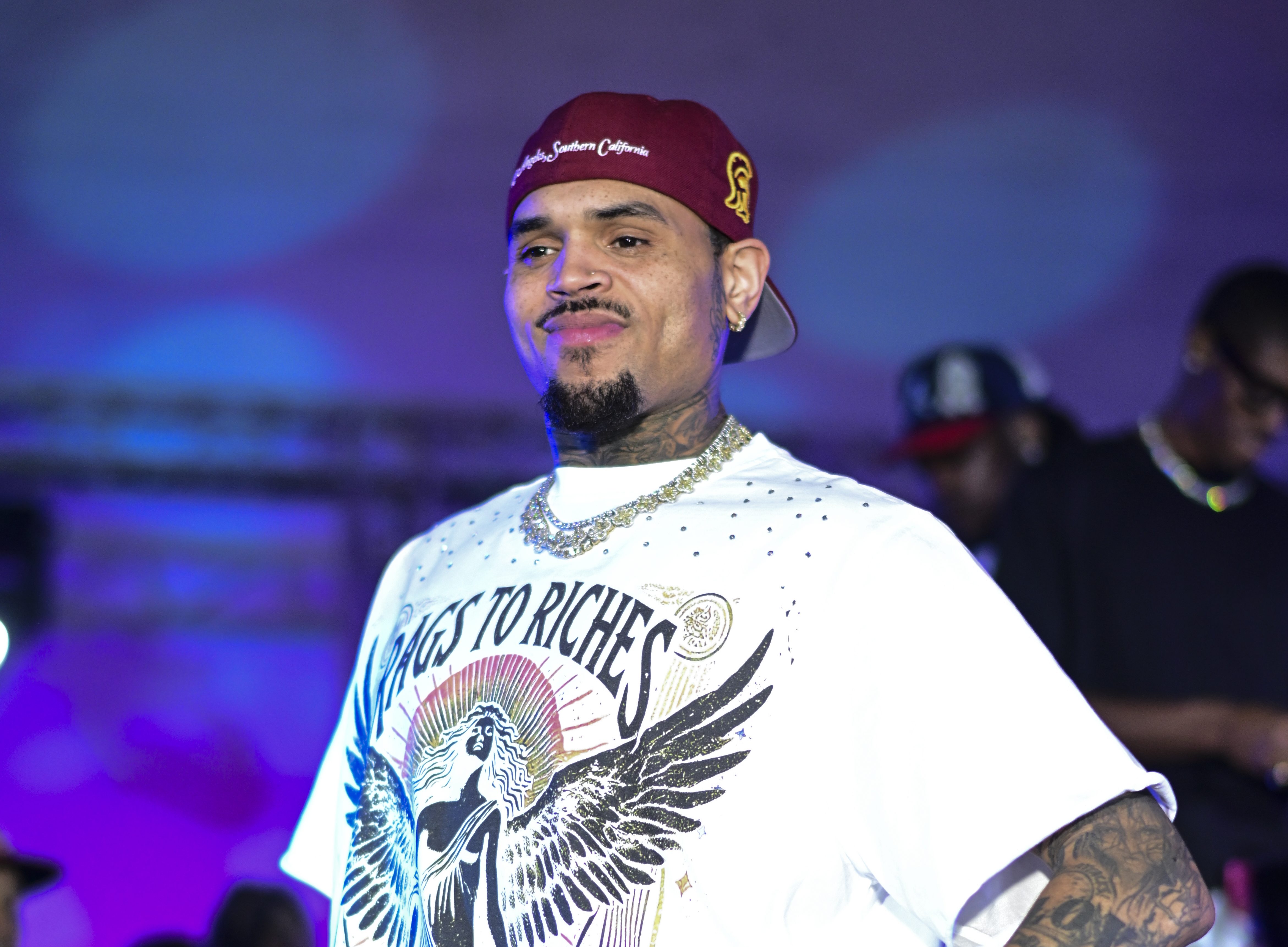 Chris Brown & His Dad Melt Hearts With Rare Pic At 'Breezy Bowl'