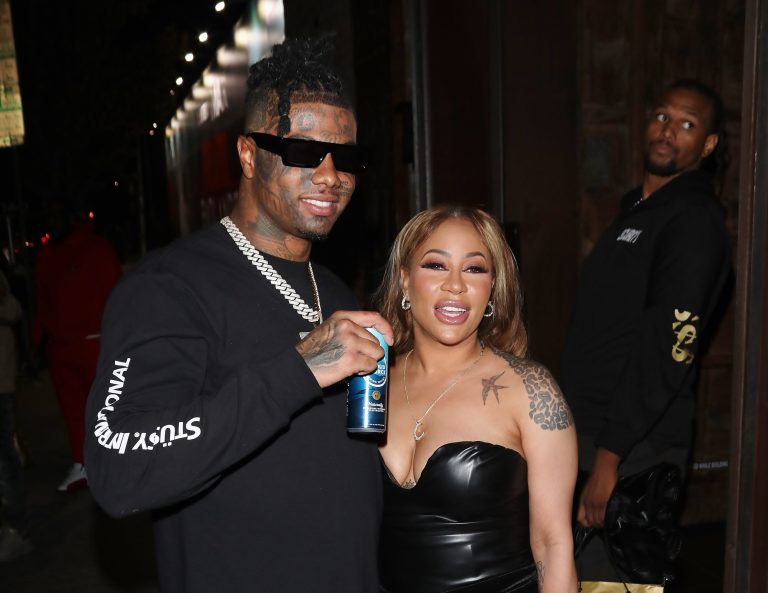 Blueface & Hazel E Spark Reactions After Locking Lips During Cozy Dinner Date