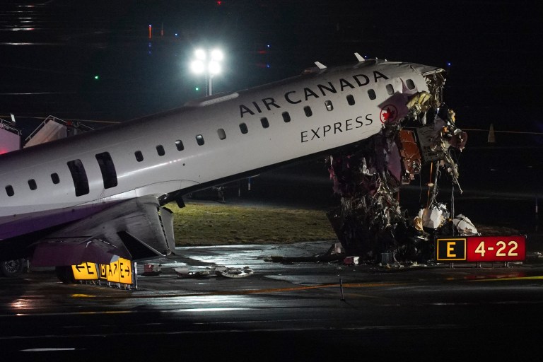 Shocking Images Show Aftermath Of Deadly Collision Between Air Canada Jet & Fire Truck At LaGuardia Airport New york