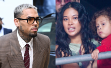 Chris Brown Seen Son Aeko Ammika Harris 33rd Birthday Video