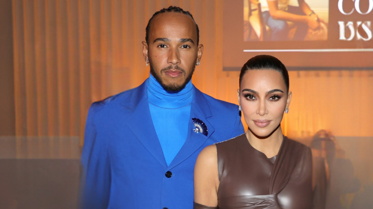 Giving Stepdad? Kim Kardashian Shares Photos Of Rumored Boo Lewis Hamilton Spending Time With Her Family & Kids Kim Kardashian Photos Boyfriend Lewis Hamilton Lakeside Family Kids Photos
