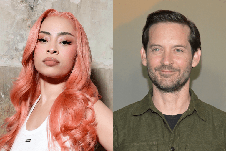 Rep For Ice Spice Clears The Air On Viral Photos With Tobey Maguire At Michael Rubin's All-White Party